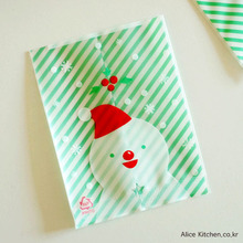 크리스마스 반투명소분 봉투 20p (방습 코팅) - 눈사람