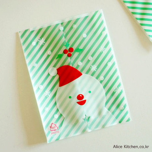 크리스마스 반투명소분 봉투 20p (방습 코팅) - 눈사람
